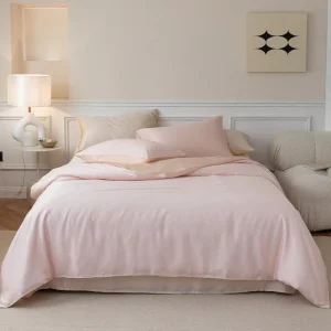 Beautiful 4 Piece Luxury Hotel Comforter Set Modern Solid Pattern Bedding Soft and Elegant