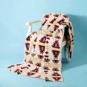 Beautiful Knitted Throw Blanket OEM ODM Custom 100% Polyester OEKO TEX Certified for Festival Gift Airplane Use All Ages