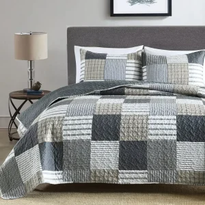 Beautiful Printed Style 3Pcs Bedding Set Soft Touch Queen King Size With Two Pillowcases Bedspread Set