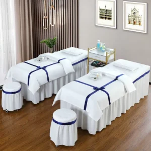 Beauty Body Massage Treatment Bed Cover Four piece Set Towel set