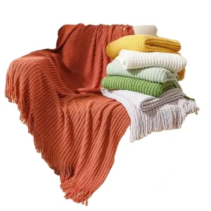 Bed Blanket Decorative Knitted Blanket for Living Room Office Nap Blanket VP JX0022