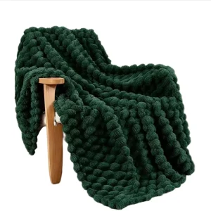 Bed Blankets Plain Jacquard Pattern Sofa Blanket Home Nap Blankets Soft and Comfortable