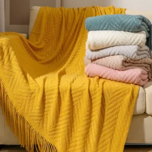 Bed Blankets for Decor Sofa Throws Woven Blanket Knit Blanket VP JX0037