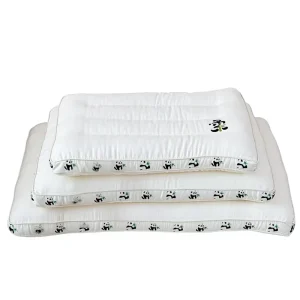 Bed Pillow 100% Polyester Soft Waffle Fabric Modern Simple Pattern Neck Support Breathable 200TC Home Hotel
