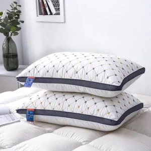 Bed Pillows Queen Size Fluffy Luxury Hotel Pillow Collection Gusseted for Neck and Shoulder Side Back Stomach Sleeper Pillow