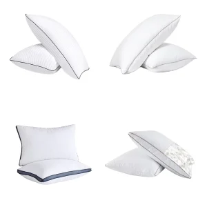 Bed Pillows Queen Size Set of 2 Hotel Collection Down Alternative Pillow for Back Stomach or Side Sleepers Soft