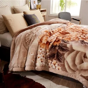 Bed Raschel Blanket Double Layer Printed 100% Polyester Custom Minky Blanket Fleece Throw Blanket for Winter