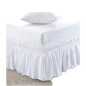Bed Ruffles Bed Skirt Polyester Microfiber Wrap Around Elastic Bed Skirt