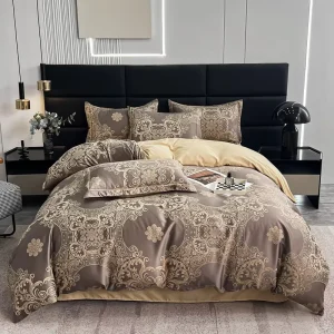 Bed Set Queen Bedding Set Sheet High Quality Skin Friendly Printing Pattern Duvet Cover Bedding Set