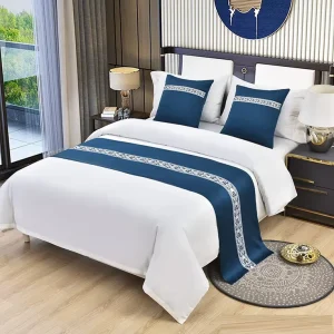 Bed Setting Luxury Simple Fashion Hotel Quilt Bed Towel Blanket Bed Cover Decor Bedding for Guest Bedroom Custom Logo Factory