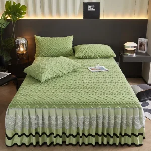 Bed Sheet Sets Pillowcases Large sized Bedding Sets Lace Coral Velvet Bed Skirts Thick Bed Covers