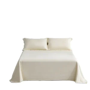 Bed Sheets Cotton Set King Size Bleached White Commercial Flat Sheet for Hotels