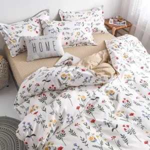Bed Sheets Set Luxury Custom 100% Polyester 4pcs Hotel Bedsheets Bedding Set Bed Sheets
