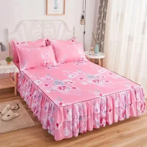 Bed Skirt Bedding Soft Bed Skirt Bedspread Full Queen King Size Bed Sheet Mattress Cover Bedsheets With Pillowcase