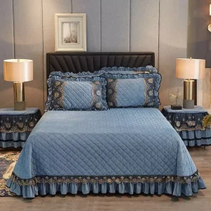 Bed Skirt Size 180*220cm Cotton Bed Sheet Set with Bed Skirts
