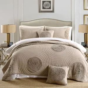 Bed Spread Bed Cover Set Handmade Pure Cotton 3 Pieces Bed Cover Set Washed Thickened Quilted Bedding Home Use