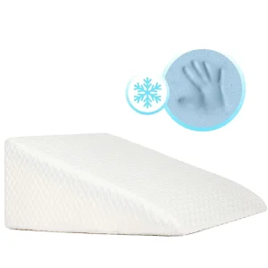 Bed Wedge Pillow for Sleeping and Acid Reflux Gerd Anti Snoring Gel Memory Foam Bed Wedge Pillow