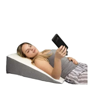Bed Wedge Pillow with Memory Foam Top Chic Jacquard Cover Wedge Pillow for Sleeping