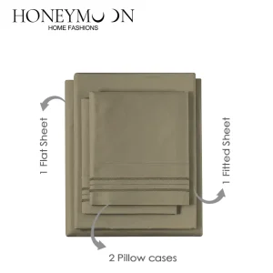 Bedding Pillowcase Factory Microfiber Embroidery Deep Pockets Sheet Set