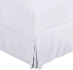 Bedding Queen Bed Skirt Soft Quadruple Pleated Ruffle Hotel Quality Shrinkage and Fade Resistant