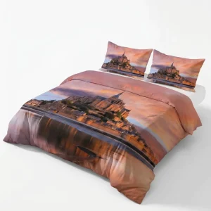 Bedding Set Duvet Cover Pillow Case World Famous Landscape Series 3Pcs Modern Bedding Set for Printing Microfiber Filler