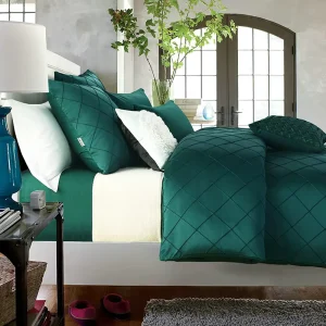 Bedding Set Queen Comforter Set 8 Pieces Pintuck Queen Bed Set Bed in a Bag Grey Queen Size with Comforters Sheets, Pillowcases