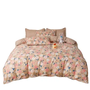 Bedding Sets Queen Comforter Set 4 Pieces Floral Queen Bed Set with Comforters Cover Sheets Pillowcase
