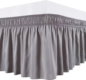 Bedspreads Sheet Ruffled Bed Skirt for Queen Beds 15″ Drop Fade Resistant Silky