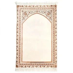 Beginner Friendly Prayer Mat with Prayer Guide Mosque Makkah and Madinah 10mm Foam Cushion Perfect for Muslim Beginners