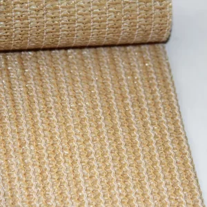 Beige 100% Virgin HDPE UV Protection Roll Shade Net Shade Sail Fabric