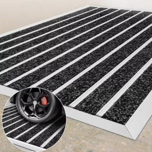 Bespoke Aluminum Alloy Entrance Door Mats Durable Anti slip Dustproof Washable Logo Pattern