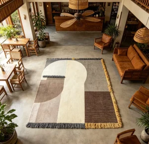 Bespoke Designer Hand Tufted Wool Carpet Luxury Premium Quality Contemporary Floor Rug For Executive Lounge Decoration