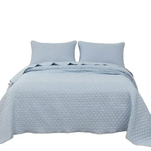 Bespoke Service Blue Prewashed Microfiber Hypoallergenic Bedding Set OEKO TEX Certified Global Source Bedding