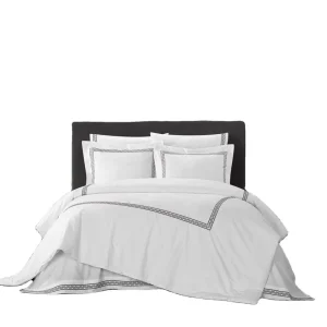 Bespoke Service Modern Geometric Embroidery Luxury Hotel Quality Eco-friendly GRS Duvet Cover Set OEKO-TEX Certified Global
