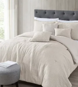 Bespoke Service Premium Textured Weave Eco-friendly GRS Wrinkle Resistant Coverlet Set OEKO-TEX Certified Global Source