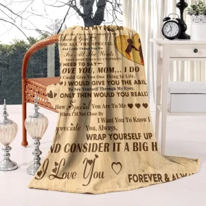 Best Mom World Flannel Blanket All Season Machine Washable Reminds You of Love