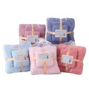 Best Quality Coral Fleece Hotel Commercial 2 in 1 Bath Towels Set for Towel Gift Set