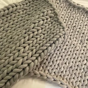 Best Sell 12lbs to 25lbs Hand Chunky Knit Throw Modern Eco Friendly Breathable Knitted Weighted Blanket