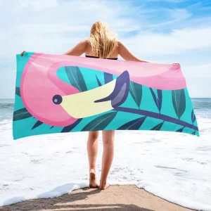 Best Selling Beach Towel Customized Popular Sand Free OEM Logo Printed Microfiber Beach Towels
