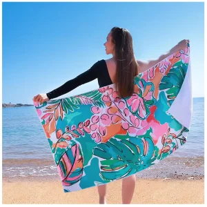 Best Selling Beach Towel Quick Drying Customized Popular Sand Free Logo Printed Microfiber Beach Towels