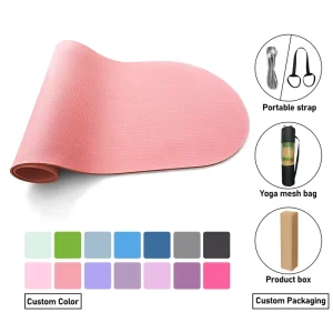 Best Selling Customisable Eco friendly TPE Yoga Mats Lightweight and Durable Fitness Mats Double Sided Anti slip Texture