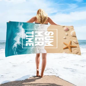 Best Selling Customizable Beach Towel Absorbent Sand Repellent Breathable Skin Friendly and Quick Drying