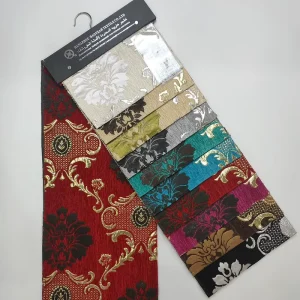 Best Selling Customized Beautiful Decorative Fabric Chenille Metallic Jacquard Curtains Fabric for Living Room