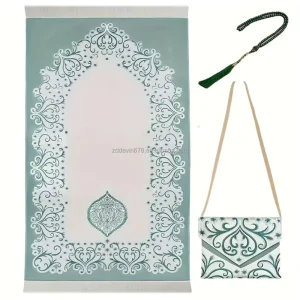 Best Selling Prayer Gift Ramadan Prayer Mat Gift Set with Bag and Prayer Beads