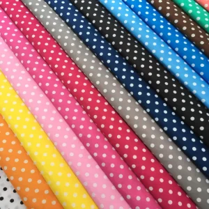 Bestselling 100% Polyester Medium Weight Dot Printed Fabric for Home Textile Bags Toys & Pillows Anti Pill