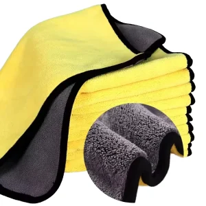 Bi Color Microfiber Car Drying Cloths Towel 600-1000gsm Super Absorbent Quick Dry Knitted Techniques for Home Use