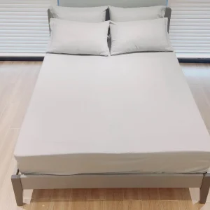 Big OEM Order Service Custo Color Deep Pocket Home Bedding Bamboo Quality 4 Pieces Bedsheet Fitted Flat Sh
