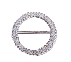 Big Round Plastic Rhinestone Buckles for Spandex Sash Band in Wedding Decoration
