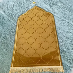 Big Size Special Shape Prayer Rug With Thick Foam Sponge With Emboss Design Turkish Prayer Mat