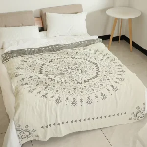 Big Size Vintage Gauze Woven Jacquard 100% Cotton Blanket Quilt Throw for Bed Sofa